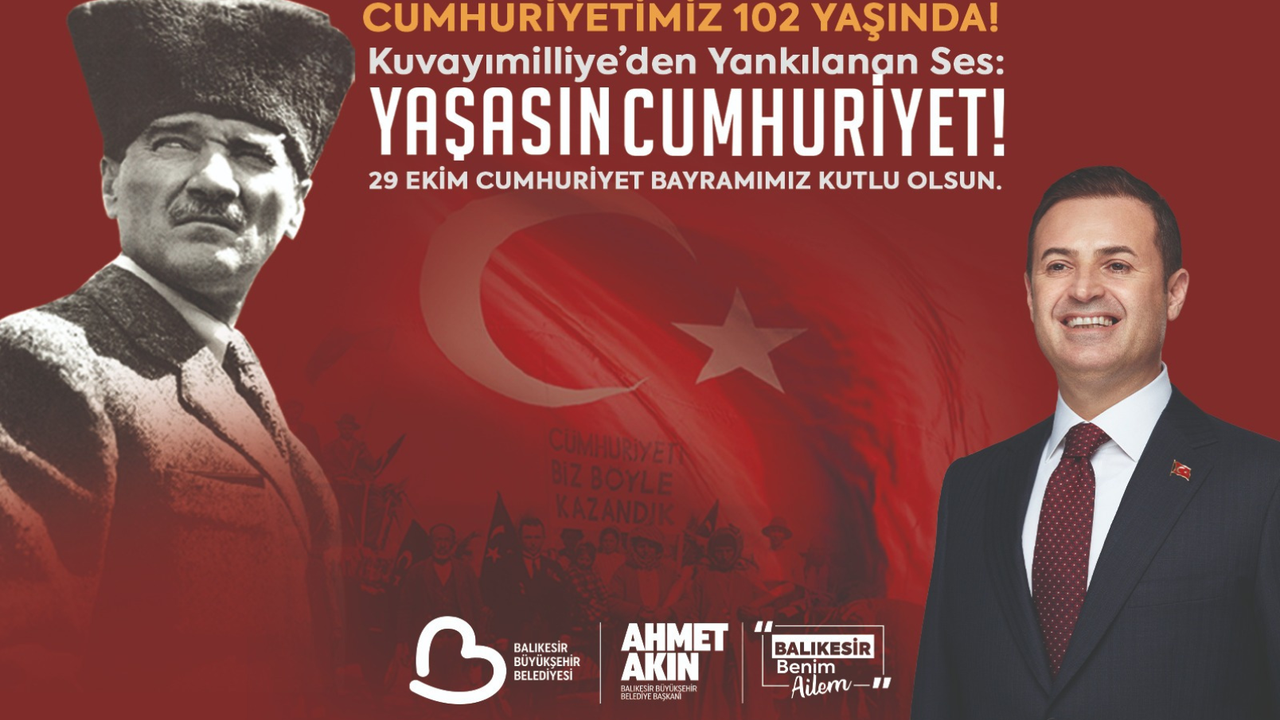 Başkan Akın’dan 29 Ekim Cumhuriyet Bayramı Mesajı