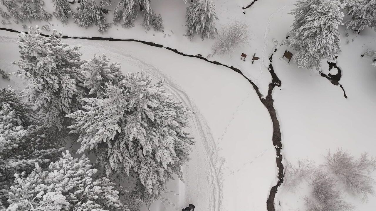 Kazdağları'ndan kar manzaraları