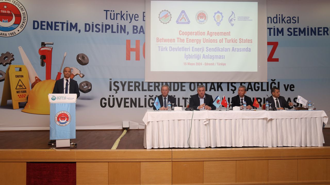 Türk devletleri enerji sendikaları arasında işbirliği anlaşması Edremit'te imzalandı