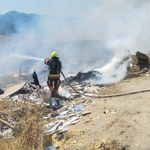 Havran çöplüğünde yangın çıktı!