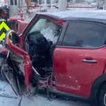 Kuzey Marmara Otoyolu'nda Feci Kaza! Kontrolden Çıkan Araç Gişe Bariyerine Çarptı, 2 Yaralı Var!