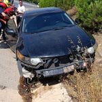 Balıkesir Dursunbey Yolunda Feci Kaza! Bariyerlere Çarpan Araçta Can Pazarı!