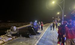 Edremit'te Korkunç Kaza! Araba Ters Döndü!