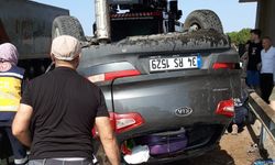 Bandırma Yolunda Korkutan Kaza! 2 Kişi Araçta Sıkıştı!