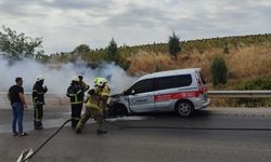 Balıkesir - Bursa Yolunda Feci Yangın! Seyir Halindeki Araç Alevler Teslim Oldu!