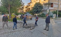 Edremit Belediyesi Altınoluk’ta Yol Onarım Çalışmalarını Yerinde İnceledi