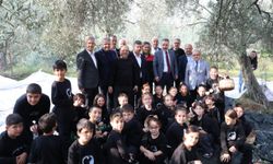 Edremit’te Öğrenciler Zeytin Hasadında Buluştu
