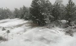 Yılın ilk karı yağdı! Sındırgı'nın yüksek kesimleri beyaza büründü