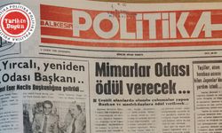8 Kasım 1989 Çarşamba: Mimarlar Odası ödül verecek
