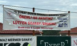 Ayvalık’ta Futbol Maçında “Sigarayı Bırak” Pankartı Açıldı