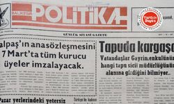 5 Mart 1990 Pazartesi Tapuda kargaşa