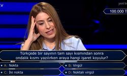 Milyoner'de 100 Bin TL'lik Yazım Kuralı Sorusu: Nokta mı, Virgül mü?