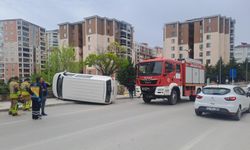 Edirne’de Korkutan Kaza: Hafif Ticari Araç Devrildi!