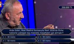 Milyoner'de Futbol Gecesi! Arda Güler'in Elche Kalesini Sarstığı Mesafe Soruldu