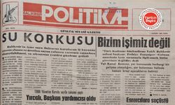 1 Haziran 1990 Cuma: Su korkusu