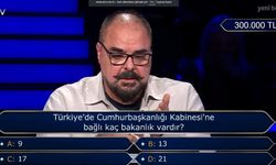 Kabineye Bağlı Kaç Bakanlık Var? Milyoner 300 Bin TL'lik Soru