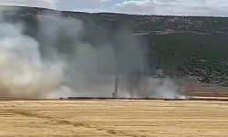 GAZİANTEP’TE ÇİFTÇİNİN EMEĞİ KÜL OLDU! Hasada Hazır 93 Dönümlük Buğday Tarlası Yangında Kül Oldu