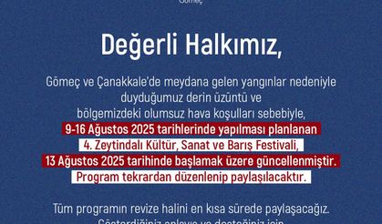 Gömeç Belediyesi’nden Festival Programında Değişiklik