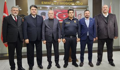 AK Partili Başkanlar Emniyet Müdürü Şükrü Yaman’ı Ziyaret Etti: Gündem Huzur!