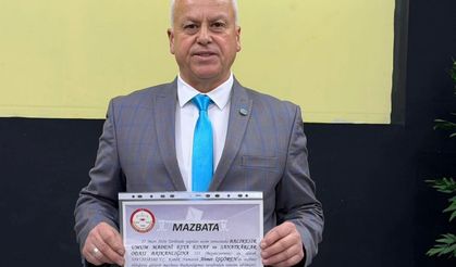 BUMESO'da yeni dönem başladı... Ahmet İşgören mazbatasını aldı