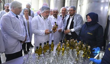 Bakan Yumaklı Ayvalık'ta Köklü Zeytincilik tesislerini inceledi