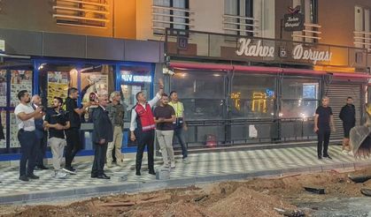 Soma Caddesi'nde gece mesaisi... Ahmet Akın çalışmaları inceledi