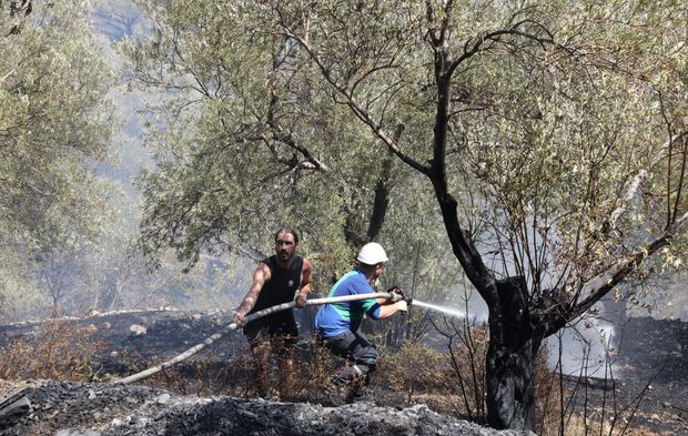 Edremit Çamlıbel'deki yangında son durum