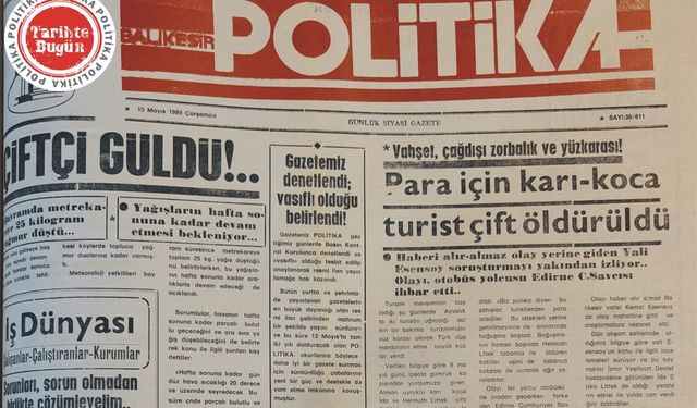 10 Mayıs 1989 Çarşamba: Çiftçi güldü