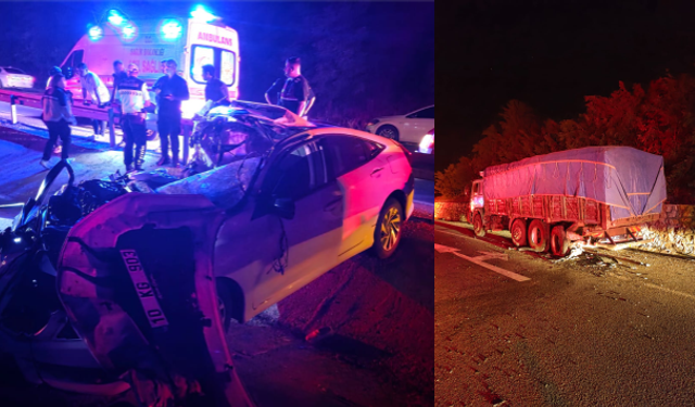 Balıkesir'de Feci Kaza: Otomobil Kamyona Arkadan Çarptı, 2 Ölü 3 Yaralı