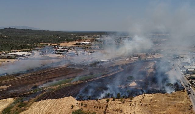 Ayvalık’ta Felaketin Eşiğinden Dönüldü! Sanayi Sitesi Alevlerden Son Anda Kurtuldu!