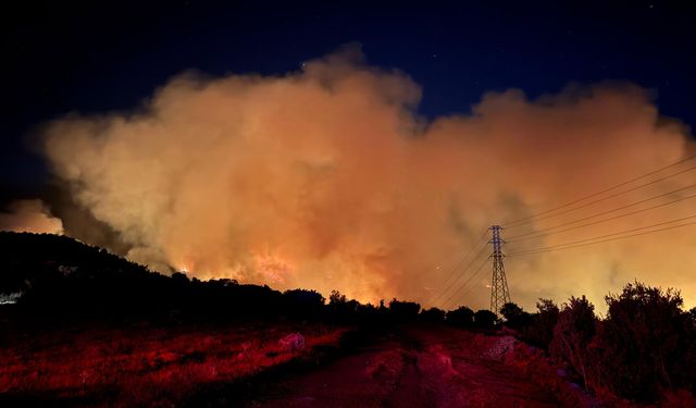 Savaştepe'deki Orman Yangını Büyüdü! Söndürme Çalışmaları Devam Ediyor!