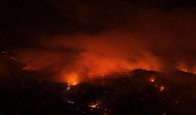 Rüzgar Şiddetlendi! Bursa Orhaneli Yangınında Alevler Büyüdü! 6 Mahalle Tahliye Edildi!