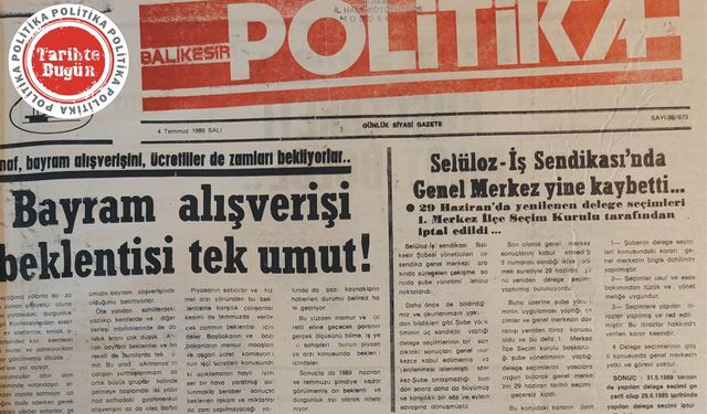 4 Temmuz 1989 Salı: Bayram alışverişi beklentisi tek umut