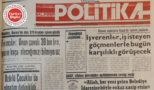 26 Temmuz 1989 Çarşamba: İşverenler iş isteyen göçmenlerle görüşecek