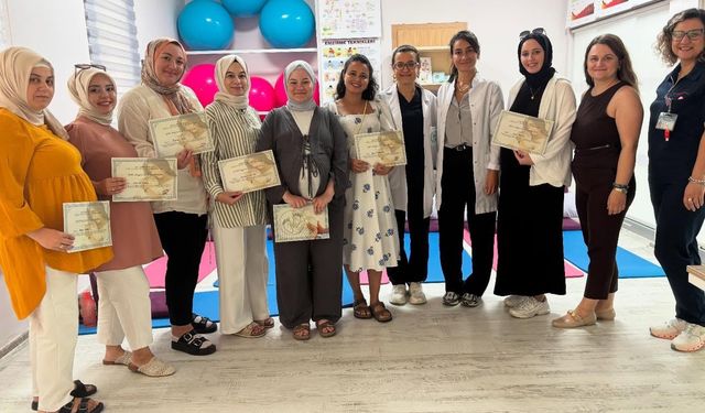 BAÜN Hastanesi Gebe Okulu İlk Mezunlarını Verdi
