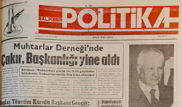 9 Ağustos 1989 Çarşamba: Çakır başkanlığı yine aldı