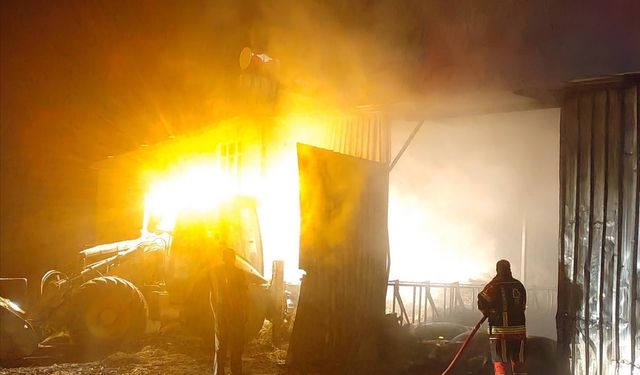 Bakanlar Yola Çıktı! Kepsut'ta Ahır Yangını! Birçok Havyan Telef Oldu!