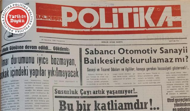 24 Ağustos 1989 Perşembe: İmar durumunu bozmayan sokaktaki yapılar yıkılmayacak