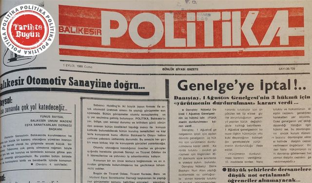 1 Eylül 1989 Cuma: Sanatkarlar da yer istiyor