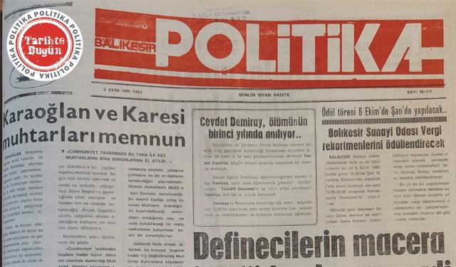 3 Ekim 1989 Salı: Definecilerin macera isteği kanlı sonuçlandı