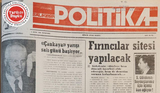 5 Ekim 1989 Perşembe: Çankaya yarışı Salı günü başlıyor