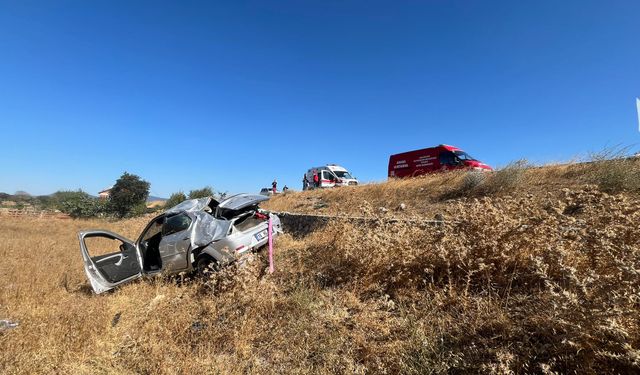 İvrindi’de Feci Kaza! Araç Şarampole Yuvarlandı: 2 Yaralı