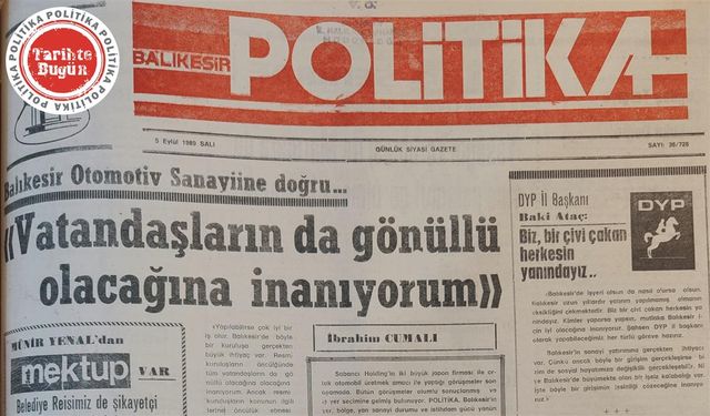5 Eylül 1989 Salı: Vatandaşların da gönüllü olacağına inanıyorum