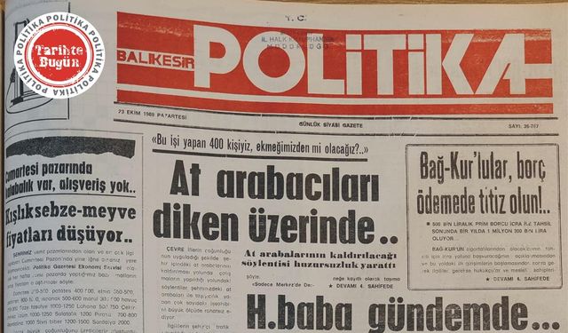 23Ekim 1989 Pazartesi: At arabacıları diken üzerinde