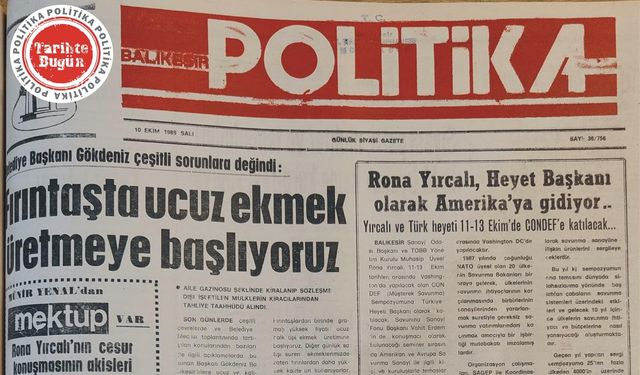 10 Ekim 1989 Salı: FIRINTAŞ’ta ucuz ekmek üretmeye başlıyoruz.
