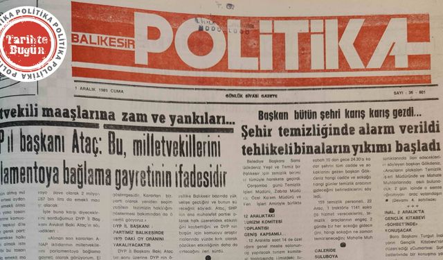 1 Aralık 1989 Cuma: Milletvekili maaşlarına zam ve yankıları