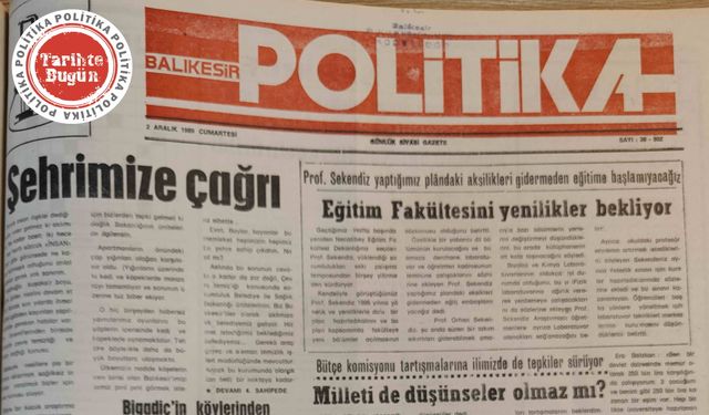 2 Aralık 1989 Cumartesi: Eğitim fakültesini yenilikler bekliyor