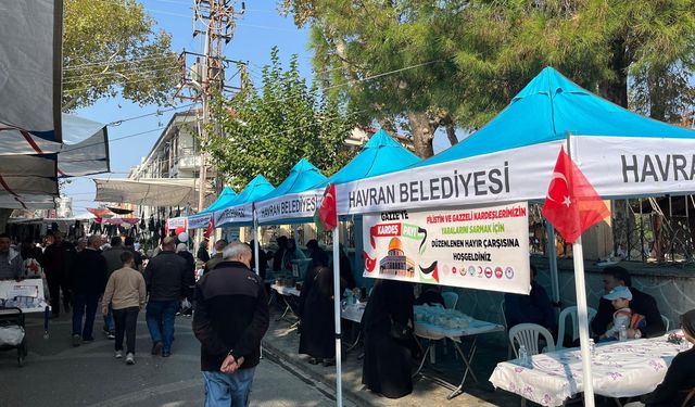 Havran’da Gazze’ye Destek İçin Hayır Çarşısı Düzenlendi