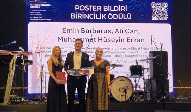 BAÜN Tıp Fakültesi Kalp ve Damar Cerrahisi Ekibi Ulusal Kongrede Birincilik Ödülü Aldı