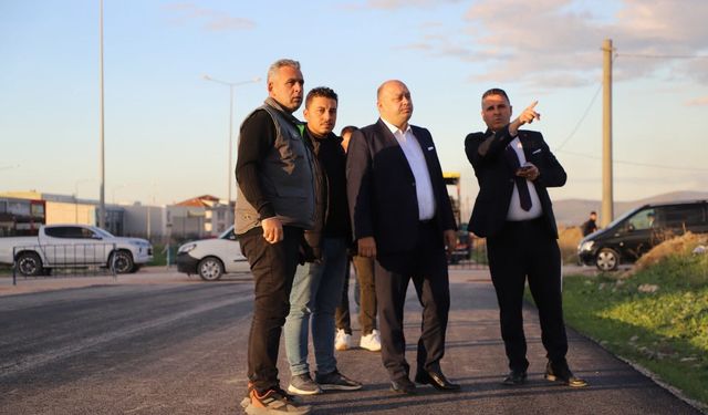 Gönen’de Hastane Önündeki Yol Düzenlemesi Hızla İlerliyor